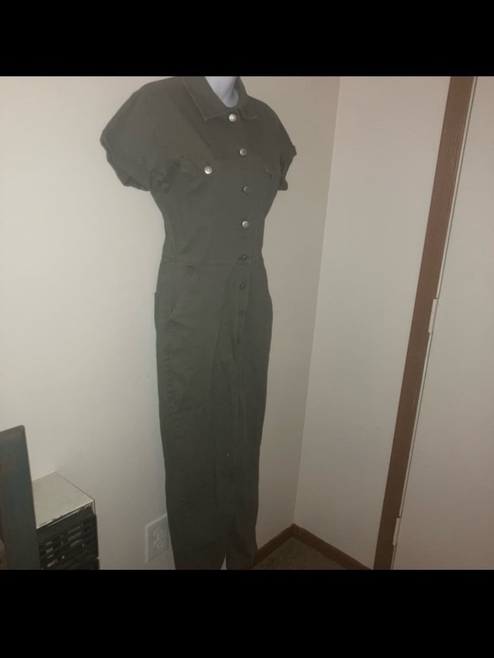 Celebrity Pink Olive Green Short-Sleeve Utility Jumpsuit - Picture 4 of 12